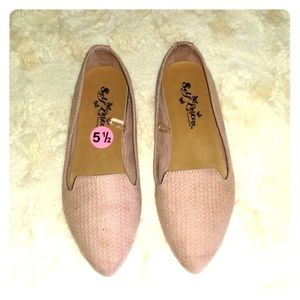 Plush Pink Suede Flats